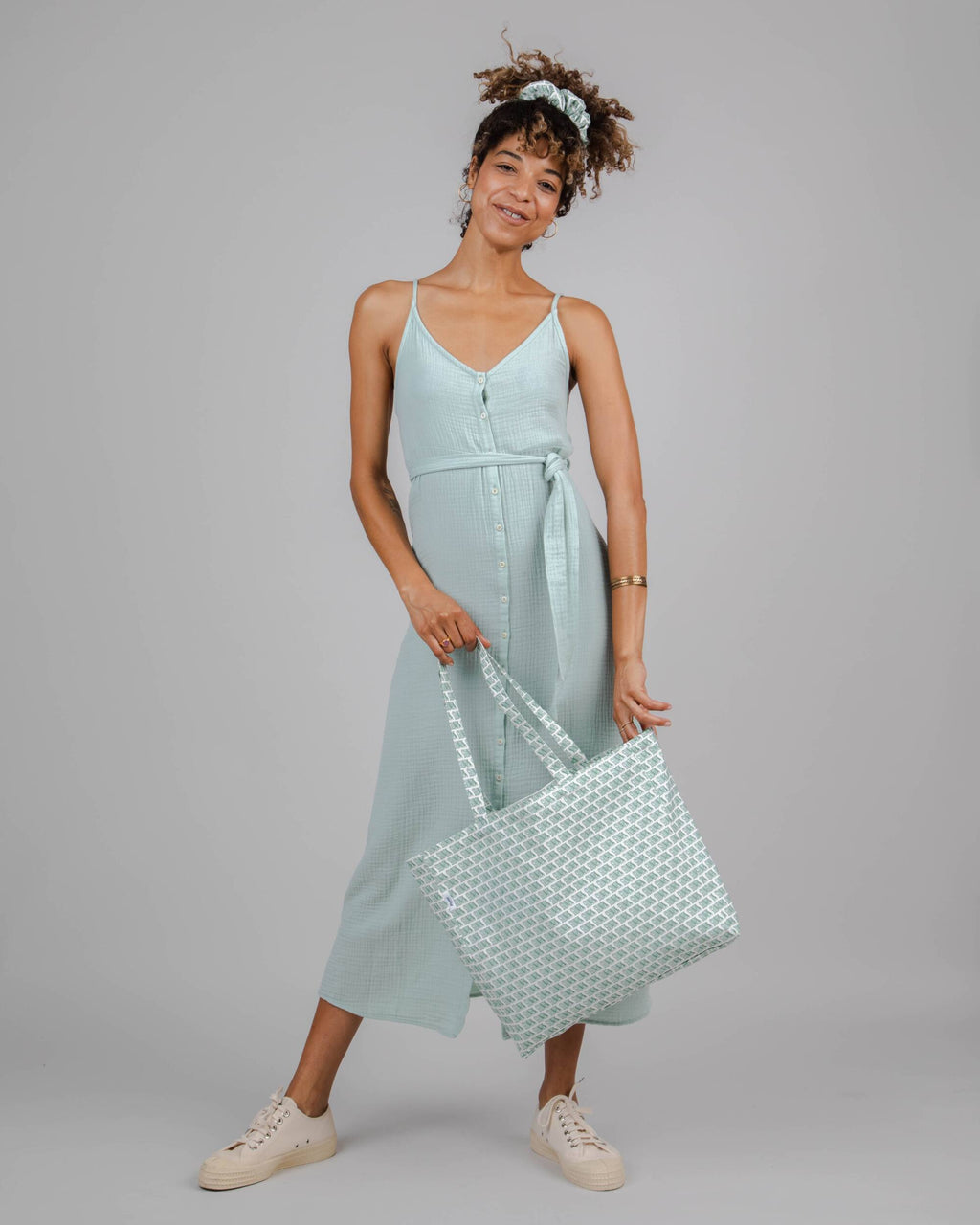 Bubble Strap Dress Light Morera