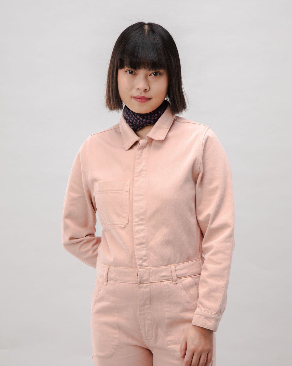 Cotton Twill Boiler Suit Rose