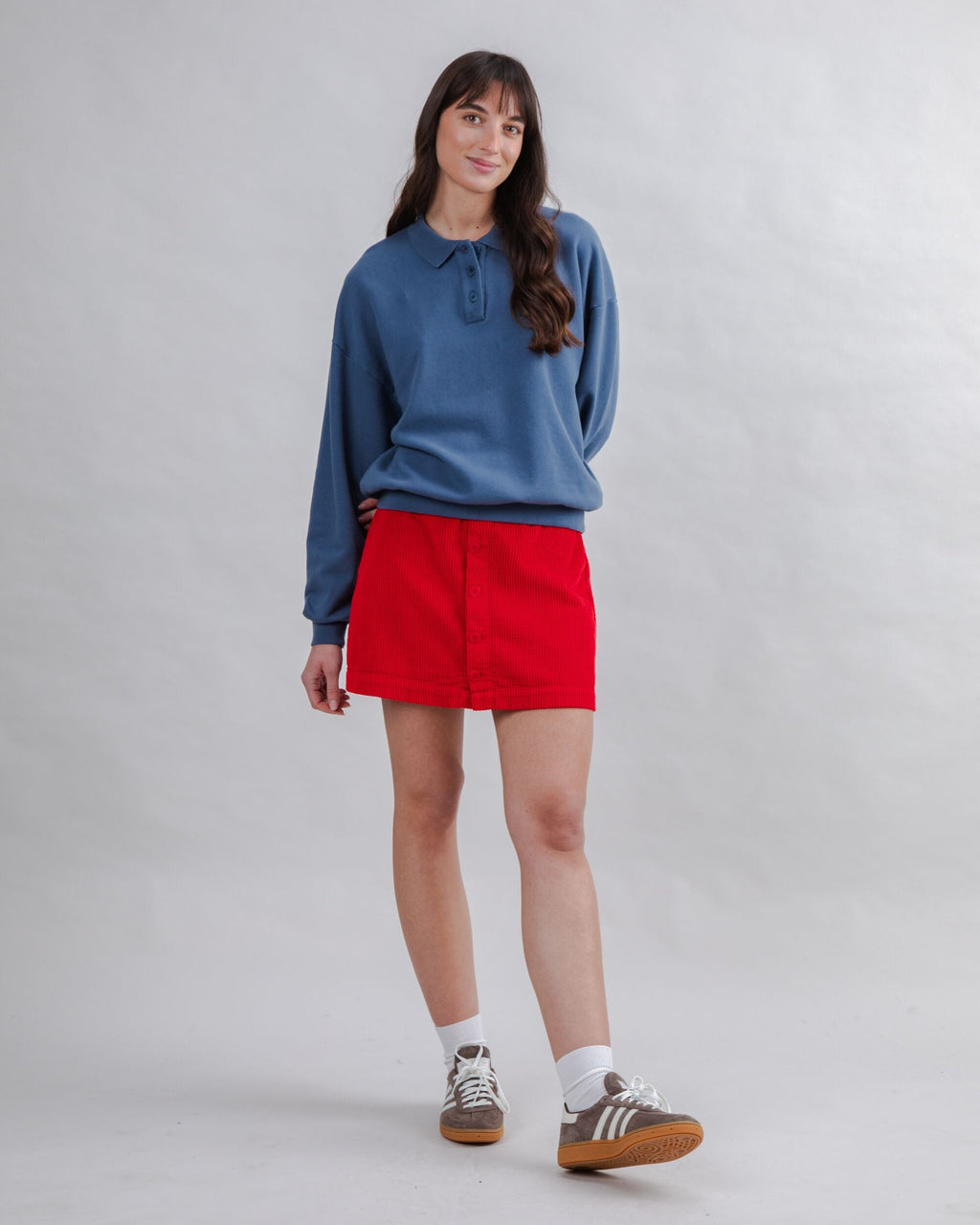 Brava Gum Polo Sweatshirt Indigo