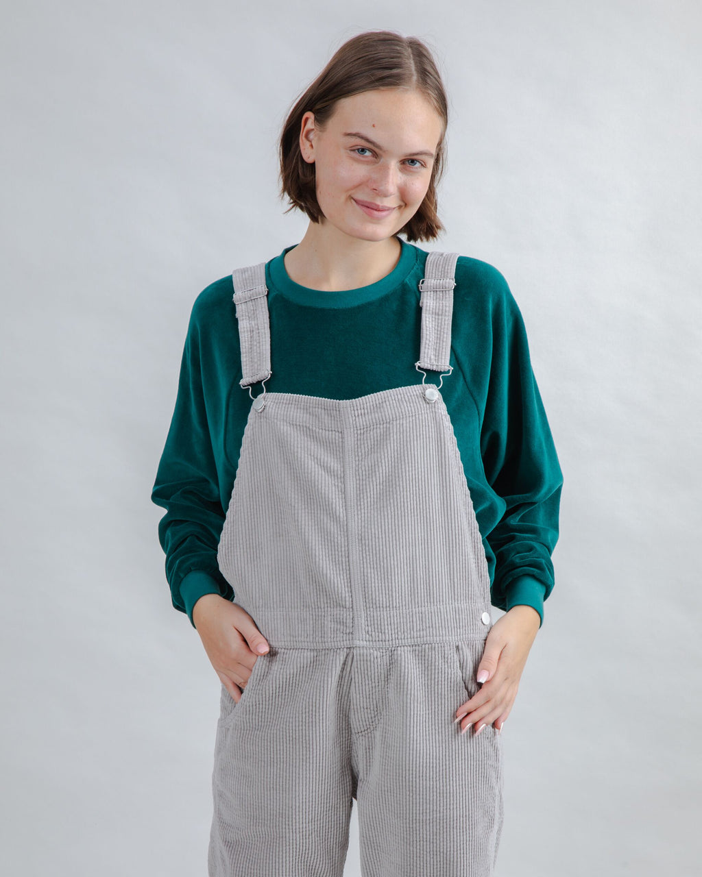 Corduroy Overall Grey